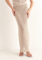 COVE CROCHET KNIT MAXI SKIRT - Soho Social