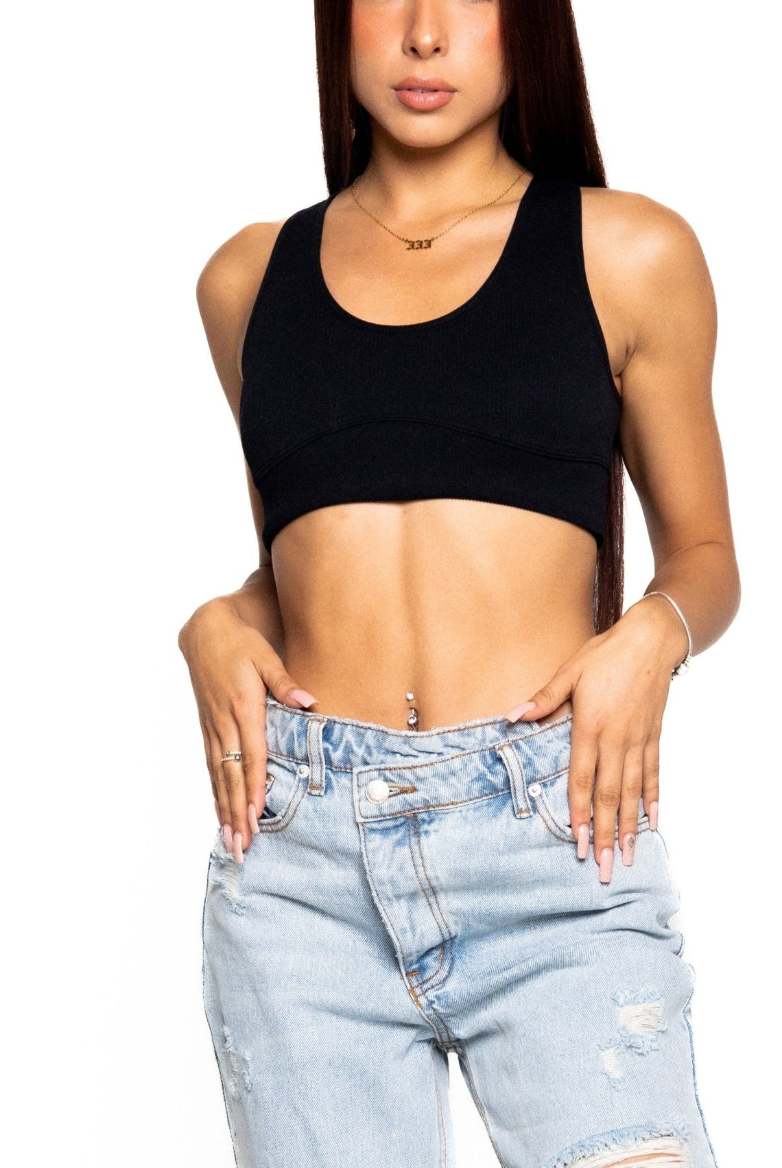 KAYA DOUBLE STRAP NYLON CROP - Soho Social