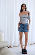 KYLIE METALLIC CORSET TUBE TOP - Soho Social