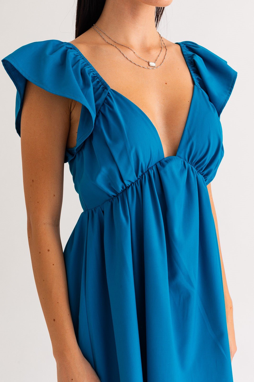 WAVERLY RUFFLE BABYDOLL DRESS - Soho Social