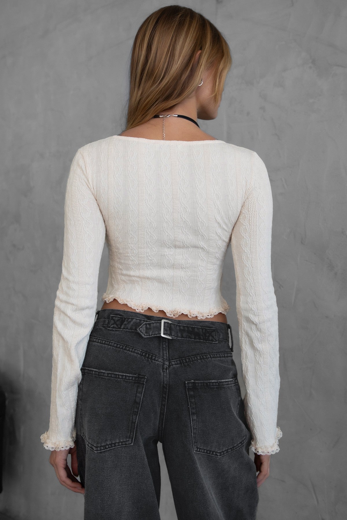 トップス ANDMARY mary logo knit tops ANDMARY】Mary logo knit tops