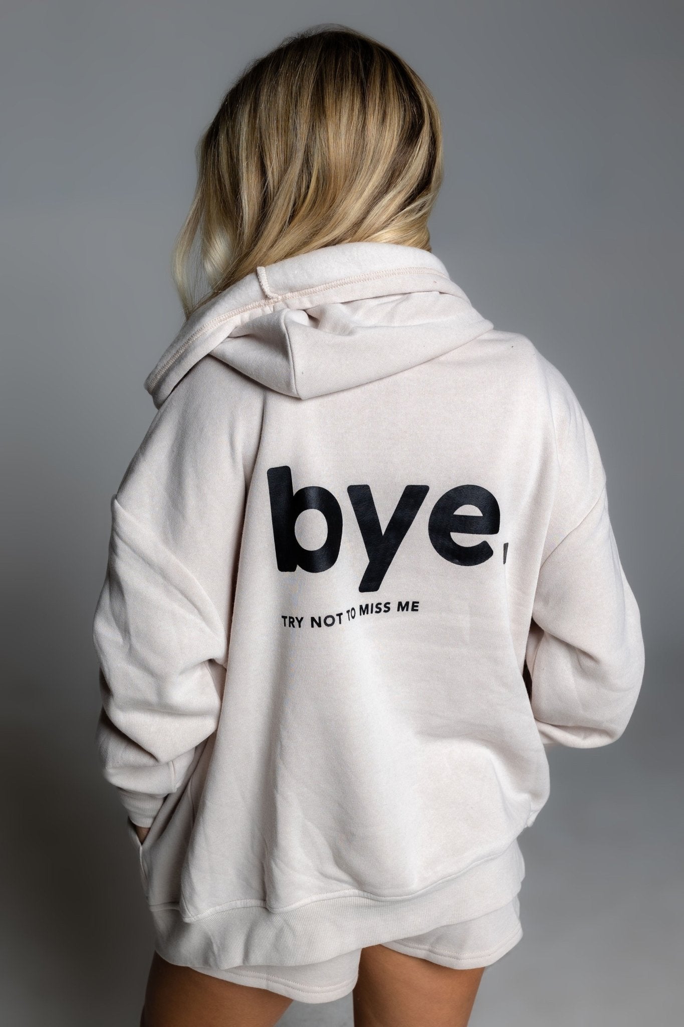 BYE BYE FLEECE ZIP HOODIE - Soho Social