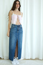 CALLIE DENIM MAXI SKIRT - Soho Social