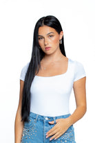 GOOD KARMA SQUARE NECK TEE BODYSUIT - Soho Social