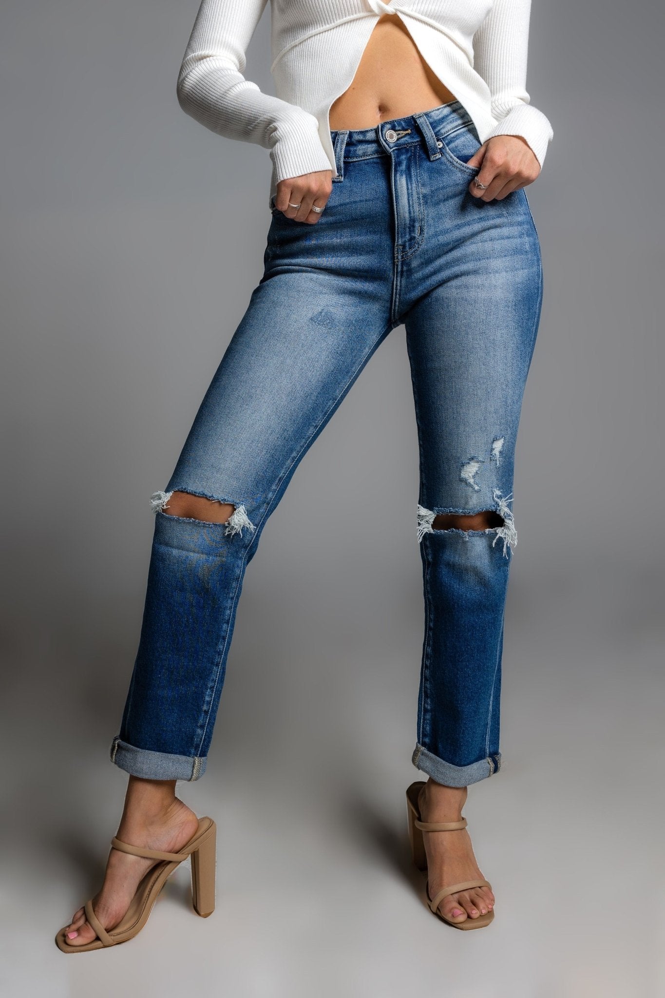 JORDYN HI RISE SLIM STRAIGHT JEAN - Soho Social