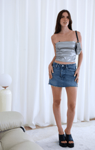 KYLIE METALLIC CORSET TUBE TOP - Soho Social