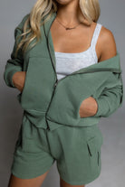 LAYER ME FLEECE CROP ZIP HOODIE - Soho Social