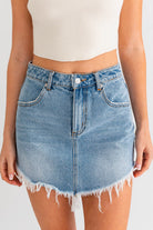 MARIN HIGH WAIST DENIM SKIRT - Soho Social