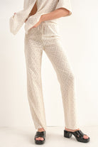 MAYA WIDE LEG LACE PANT - Soho Social