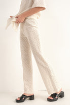 MAYA WIDE LEG LACE PANT - Soho Social