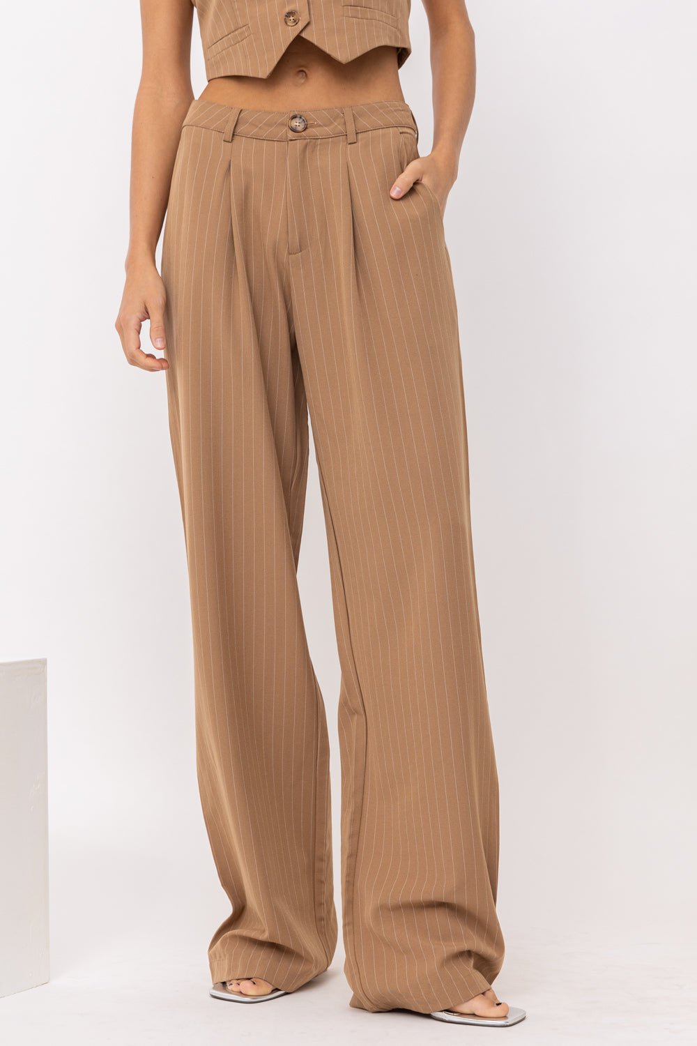 PENNY PINSTRIPE TROUSER PANT - Soho Social